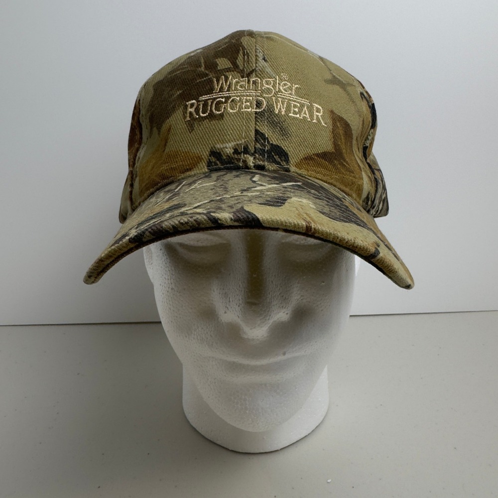 Wrangler Rugged Wear Camo Hat Advantage Camouflage Hunting Cap OSFA Vintage Hat